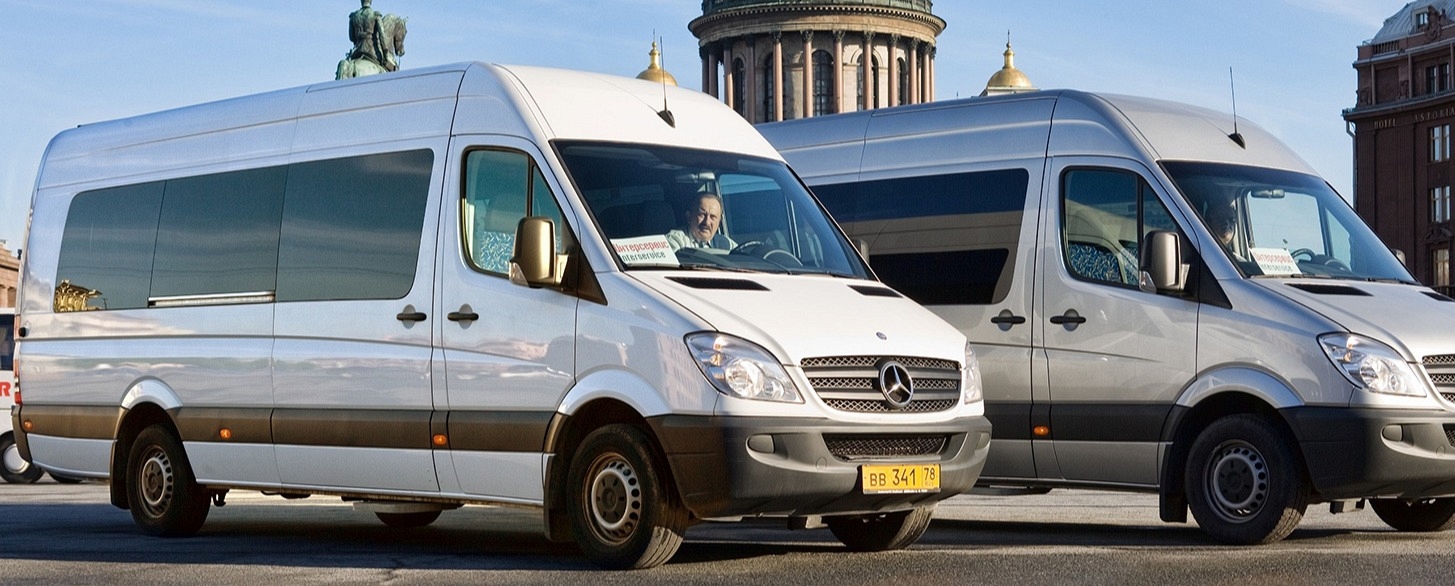 Аренда микроавтобуса Mercedes-Benz Sprinter (Мерседес Бенц Спринтер) с  водителем в Санкт-Петербурге